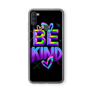 CaseCompany Be Kind: Samsung Galaxy A11 Transparant Hoesje