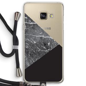 CaseCompany Combinatie marmer: Samsung Galaxy A3 (2016) Transparant Hoesje met koord