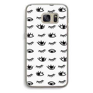 CaseCompany Eye pattern #2: Samsung Galaxy S7 Transparant Hoesje