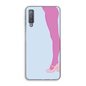 CaseCompany Pink panty: Samsung Galaxy A7 (2018) Transparant Hoesje