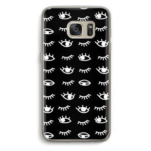 CaseCompany Eye pattern #3: Samsung Galaxy S7 Transparant Hoesje