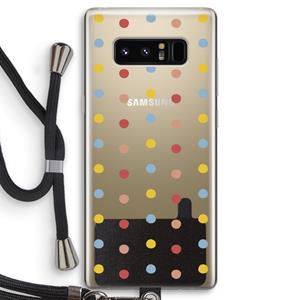 CaseCompany Bollen: Samsung Galaxy Note 8 Transparant Hoesje met koord