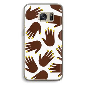 CaseCompany Hands dark: Samsung Galaxy S7 Transparant Hoesje