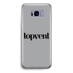 CaseCompany Topvent Grijs Zwart: Samsung Galaxy S8 Transparant Hoesje