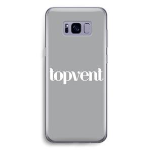 CaseCompany Topvent Grijs Wit: Samsung Galaxy S8 Transparant Hoesje
