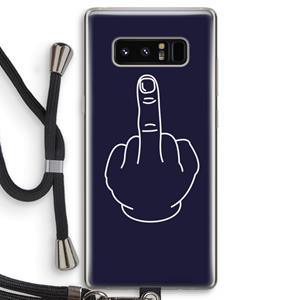 CaseCompany F**k U: Samsung Galaxy Note 8 Transparant Hoesje met koord