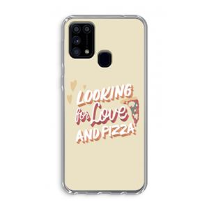 CaseCompany Pizza is the answer: Samsung Galaxy M31 Transparant Hoesje