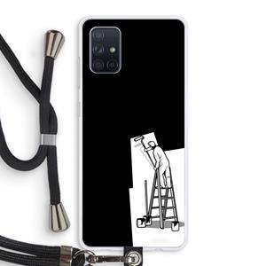 CaseCompany Musketon Painter: Samsung Galaxy A71 Transparant Hoesje met koord