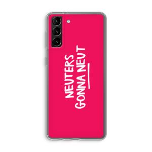 CaseCompany Neuters (roze): Samsung Galaxy S21 Plus Transparant Hoesje