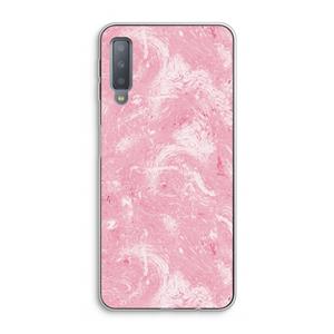 CaseCompany Abstract Painting Pink: Samsung Galaxy A7 (2018) Transparant Hoesje