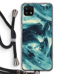 CaseCompany Dreaming About Whales: Samsung Galaxy A22 5G Transparant Hoesje met koord