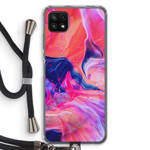 CaseCompany Earth And Ocean: Samsung Galaxy A22 5G Transparant Hoesje met koord