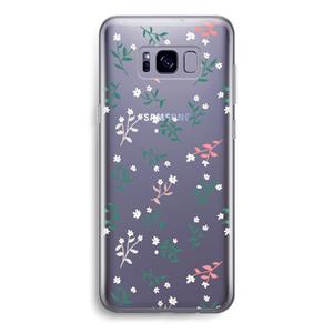 CaseCompany Small white flowers: Samsung Galaxy S8 Transparant Hoesje