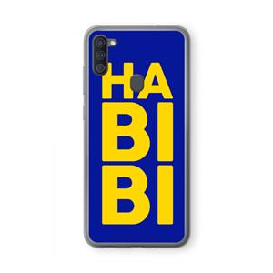 CaseCompany Habibi Blue: Samsung Galaxy A11 Transparant Hoesje