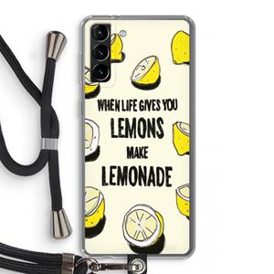 CaseCompany Lemonade: Samsung Galaxy S21 Plus Transparant Hoesje met koord