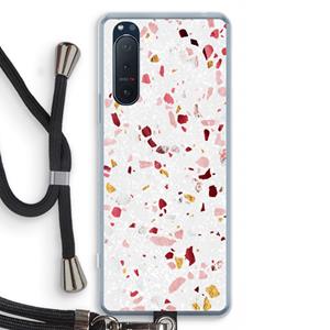 CaseCompany Terrazzo N°9: Sony Xperia 5 II Transparant Hoesje met koord