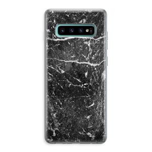 CaseCompany Zwart marmer: Samsung Galaxy S10 Plus Transparant Hoesje