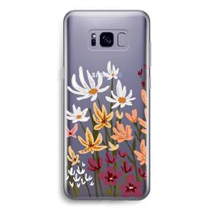 CaseCompany Painted wildflowers: Samsung Galaxy S8 Transparant Hoesje