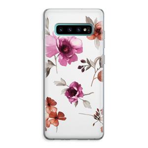 CaseCompany Geschilderde bloemen: Samsung Galaxy S10 Plus Transparant Hoesje