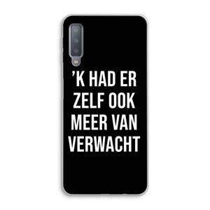CaseCompany Meer verwacht - Zwart: Samsung Galaxy A7 (2018) Transparant Hoesje