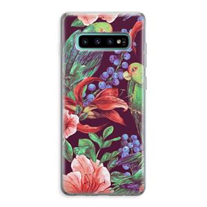 CaseCompany Papegaaien: Samsung Galaxy S10 Plus Transparant Hoesje