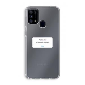 CaseCompany Reminder: Samsung Galaxy M31 Transparant Hoesje