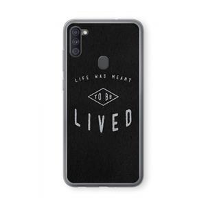 CaseCompany To be lived: Samsung Galaxy A11 Transparant Hoesje