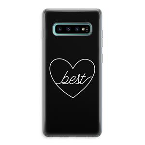 CaseCompany Best heart black: Samsung Galaxy S10 Plus Transparant Hoesje