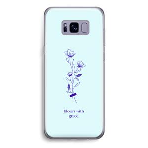 CaseCompany Bloom with grace: Samsung Galaxy S8 Transparant Hoesje