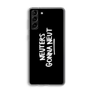 CaseCompany Neuters (zwart): Samsung Galaxy S21 Plus Transparant Hoesje