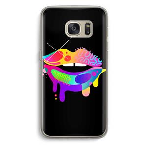 CaseCompany Lip Palette: Samsung Galaxy S7 Transparant Hoesje