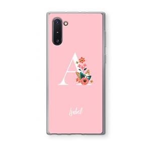CaseCompany Pink Bouquet: Samsung Galaxy Note 10 Transparant Hoesje
