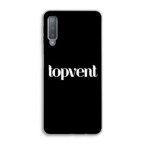CaseCompany Topvent Zwart: Samsung Galaxy A7 (2018) Transparant Hoesje