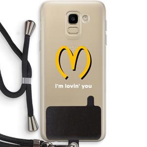 CaseCompany I'm lovin' you: Samsung Galaxy J6 (2018) Transparant Hoesje met koord