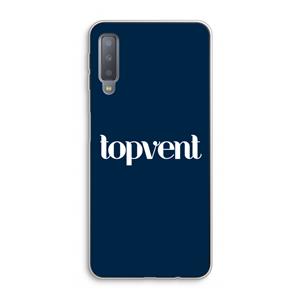 CaseCompany Topvent Navy: Samsung Galaxy A7 (2018) Transparant Hoesje