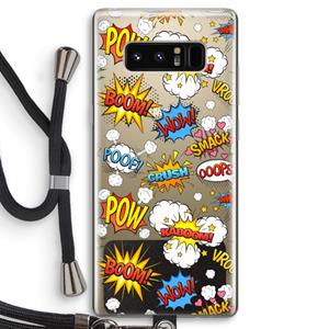 CaseCompany Pow Smack: Samsung Galaxy Note 8 Transparant Hoesje met koord