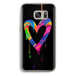 CaseCompany Melts My Heart: Samsung Galaxy S7 Transparant Hoesje