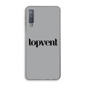 CaseCompany Topvent Grijs Zwart: Samsung Galaxy A7 (2018) Transparant Hoesje