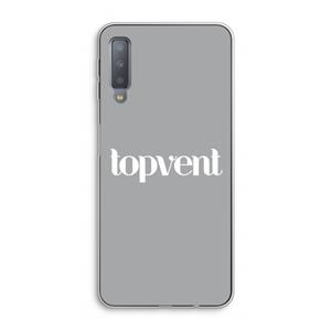 CaseCompany Topvent Grijs Wit: Samsung Galaxy A7 (2018) Transparant Hoesje