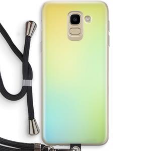 CaseCompany Minty mist pastel: Samsung Galaxy J6 (2018) Transparant Hoesje met koord