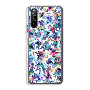 CaseCompany Hibiscus Flowers: Sony Xperia 10 III Transparant Hoesje