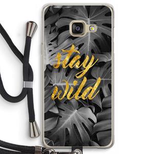 CaseCompany Stay wild: Samsung Galaxy A3 (2016) Transparant Hoesje met koord