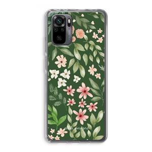 CaseCompany Botanical green sweet flower heaven: Xiaomi Redmi Note 10 Pro Transparant Hoesje