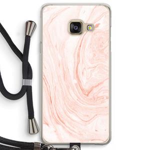 CaseCompany Peach bath: Samsung Galaxy A3 (2016) Transparant Hoesje met koord