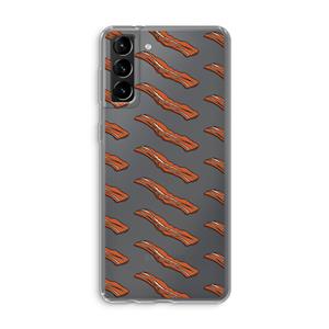 CaseCompany Bacon to my eggs #2: Samsung Galaxy S21 Plus Transparant Hoesje
