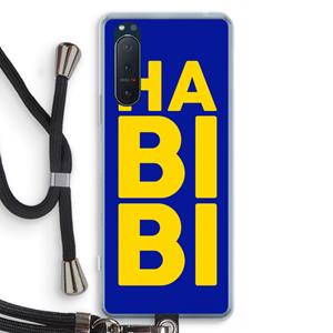 CaseCompany Habibi Blue: Sony Xperia 5 II Transparant Hoesje met koord