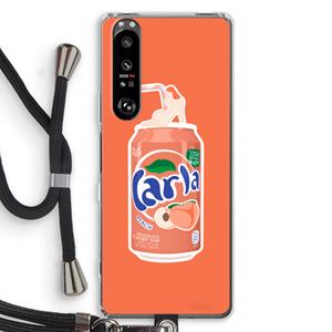 CaseCompany S(peach)less: Sony Xperia 1 III Transparant Hoesje met koord