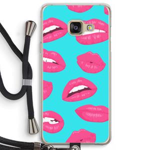CaseCompany Bite my lip: Samsung Galaxy A3 (2016) Transparant Hoesje met koord