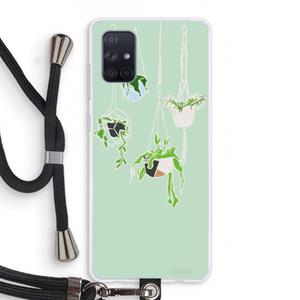 CaseCompany Hang In There: Samsung Galaxy A71 Transparant Hoesje met koord