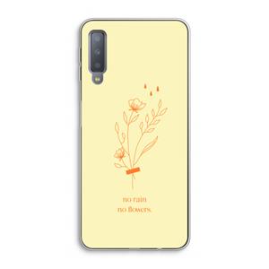 CaseCompany No rain no flowers: Samsung Galaxy A7 (2018) Transparant Hoesje